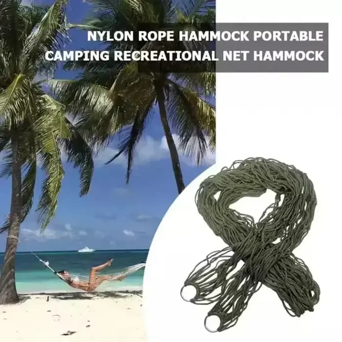 Hamac Portable en corde de Nylon épaisse pour jardin et extérieur, hamac en maille d'intérieur, chai