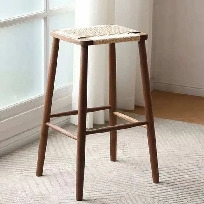 Tabourets de bar en rotin