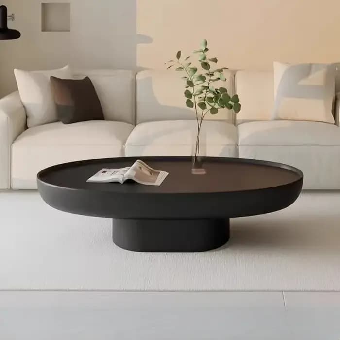 Table basse ovale moderne et décorative