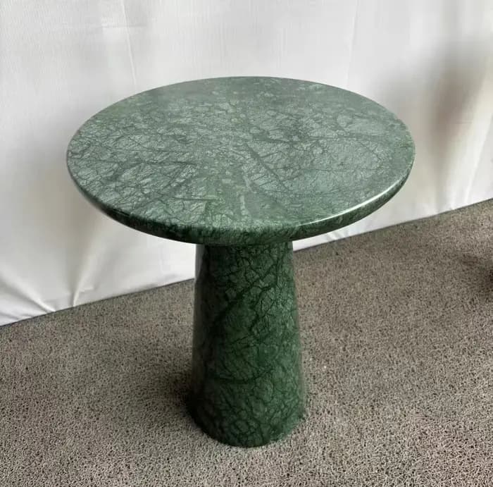 Table d'appoint étroite en pierre verte