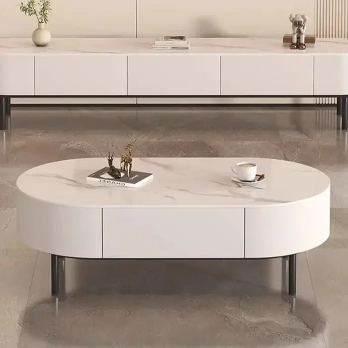 Table basse de design européen, table d'appoint de luxe unique pour salon, table d'appoint compacte, table basse sur pied, mobilier de salon.