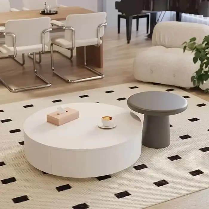 Tables basses rondes design nordique