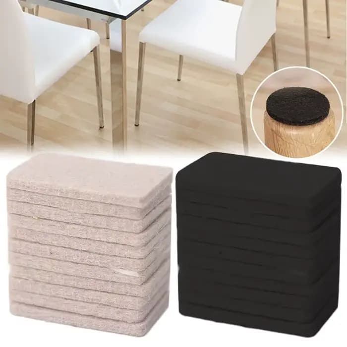 Coussinets de pieds de chaise en feutre auto-adhésifs, 12 pièces/feuille, couvre-pieds de Table, pro