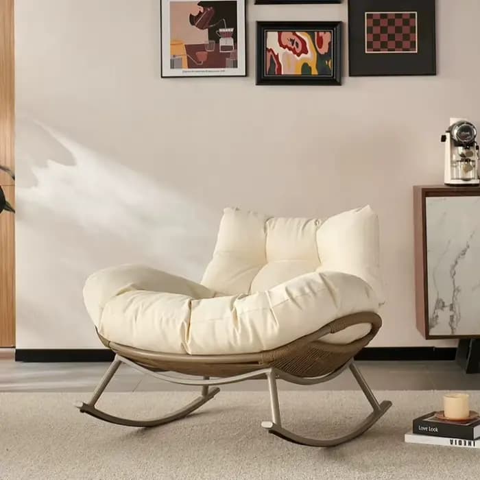 Chaise ergonomique moderne avec repose-pieds