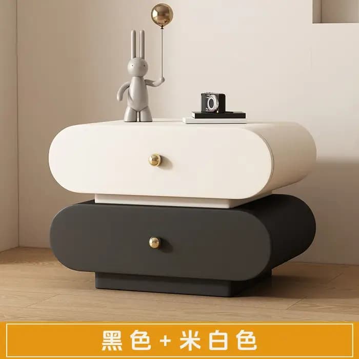 Armoire de rangement, Tables de chevet, Horloge, Lampe, Tables de chevet minimalistes pour chambre à
