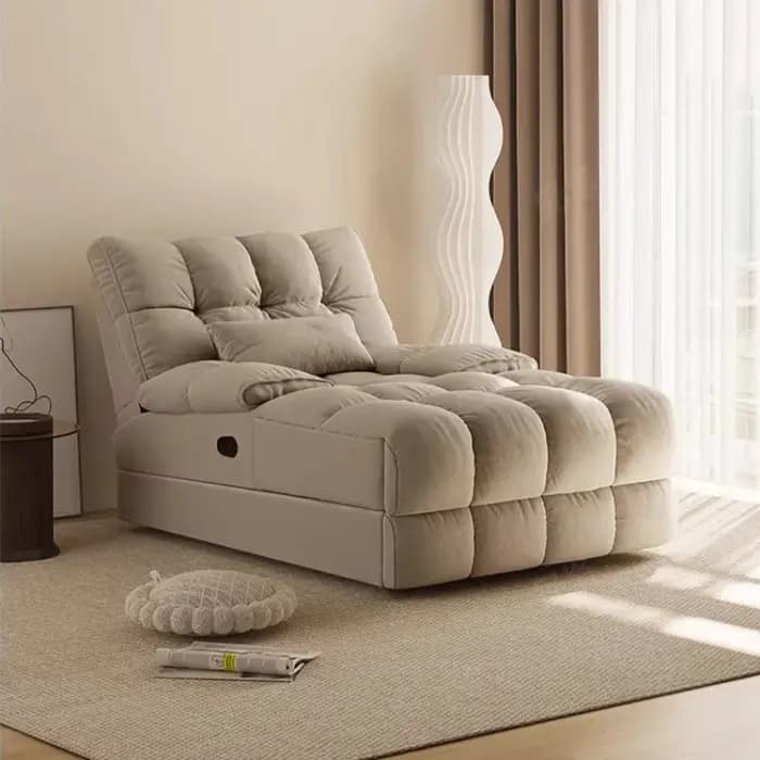 Canapé électrique en tissu gris pour salon, fauteuil inclinable relaxant avec accoudoirs, idéal pour