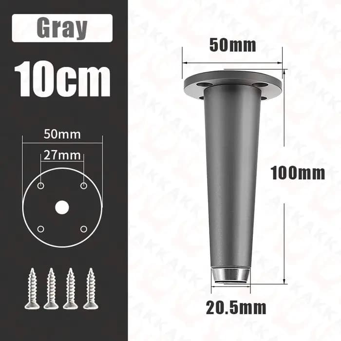 KAK – pieds de meuble réglables en alliage d'aluminium or, pieds de Table noirs, remplacement de pie