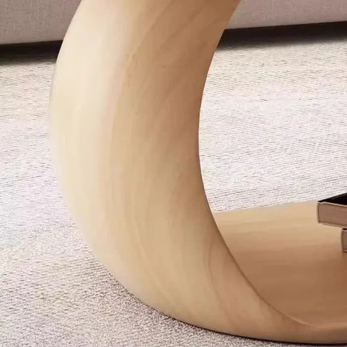 Table basse ovale en bois pour salon