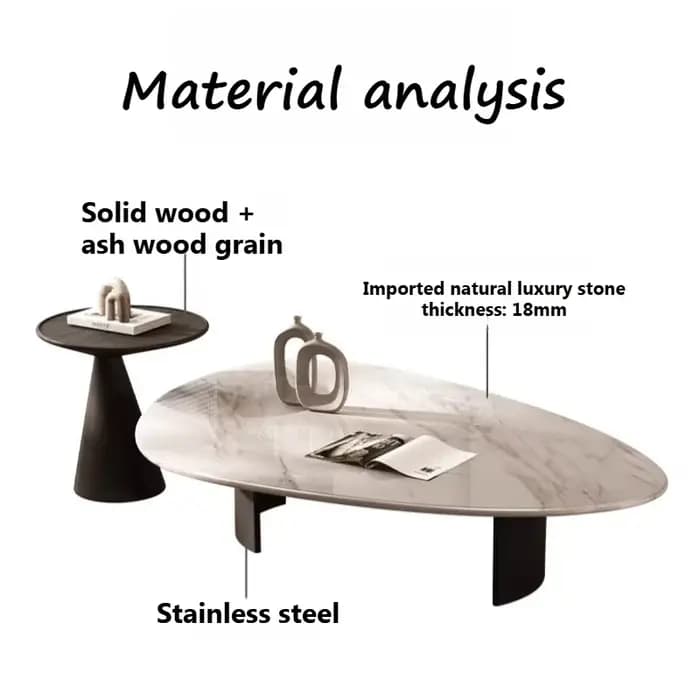 Table basse de salon moderne et élégante avec rangement intégré