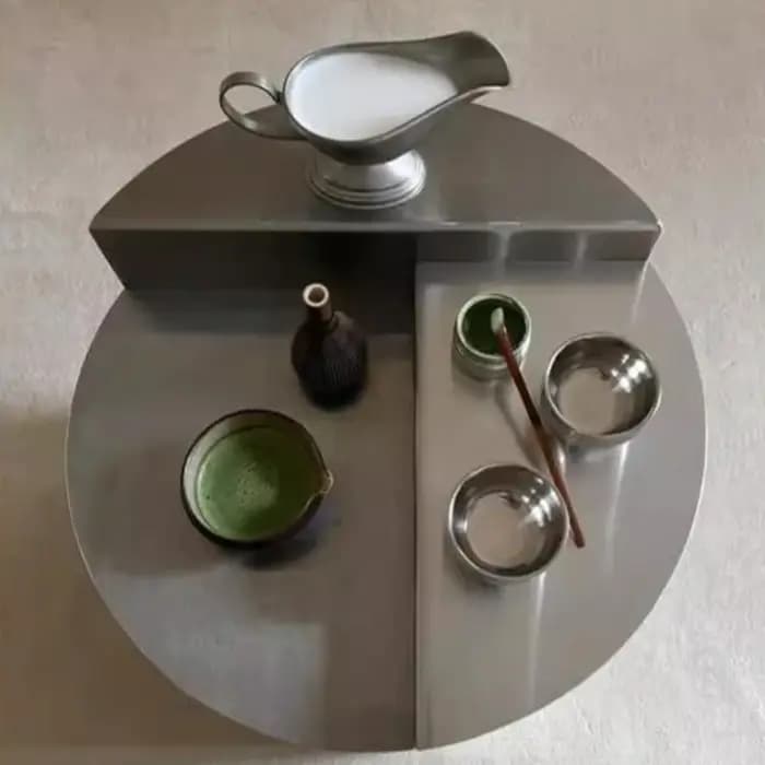 Table d'appoint minimaliste en métal pour canapé, Table basse ronde en acier inoxydable, Table d'app