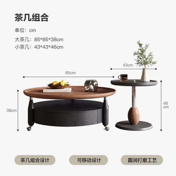 Table basse ronde en bois