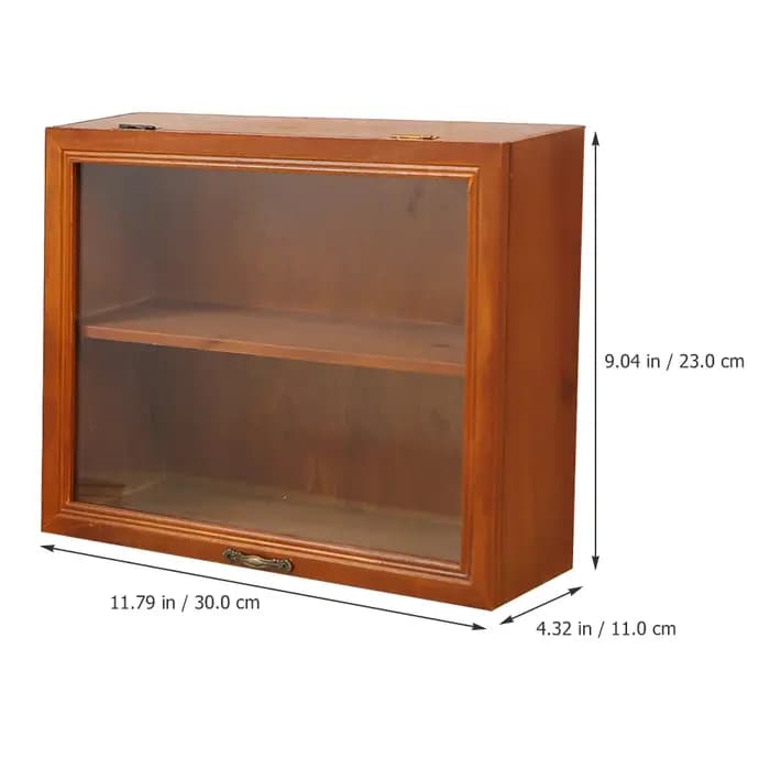 Vitrine en bois avec porte en acrylique