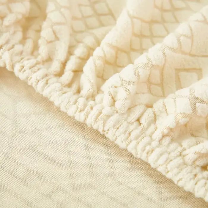 Housse de coussin de canapé jacquard – Motif géométrique