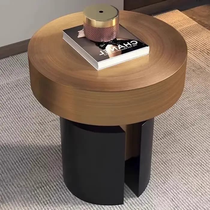 Table basse en métal et acier inoxydable, lumière nordique de luxe, pour petite Table ronde de salon