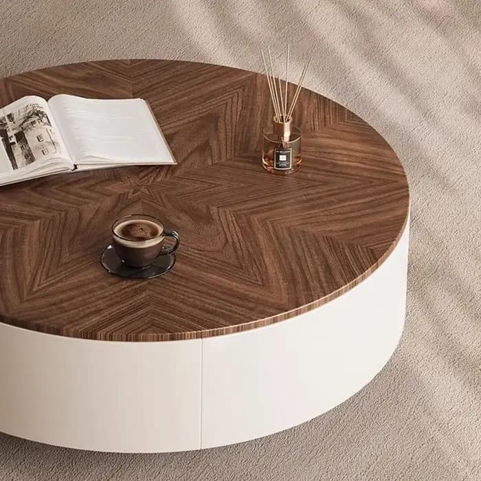 Table basse ronde en bois