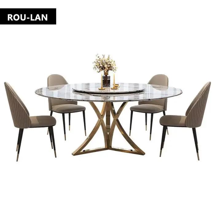 Table à manger moderne en marbre et ardoise pour restaurant