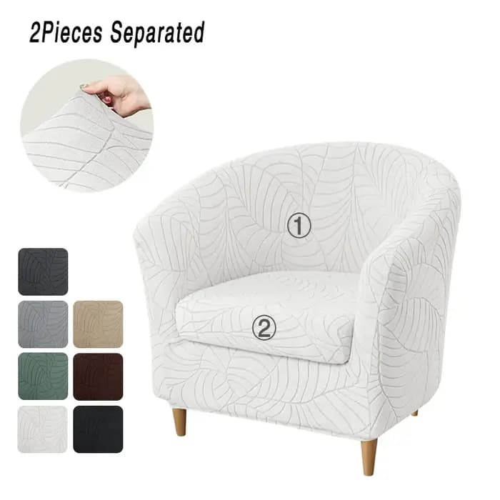 1 ensemble housse de chaise de baignoire extensible Jacquard dos incurvé fauteuils housse simple canapé couvre salon Banquet décor à la maison