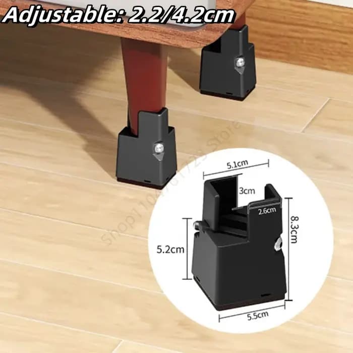 4 pièces lourd réglable chaise pieds Riser vis pince canapé Table chaise fixe antidérapant rehaussem