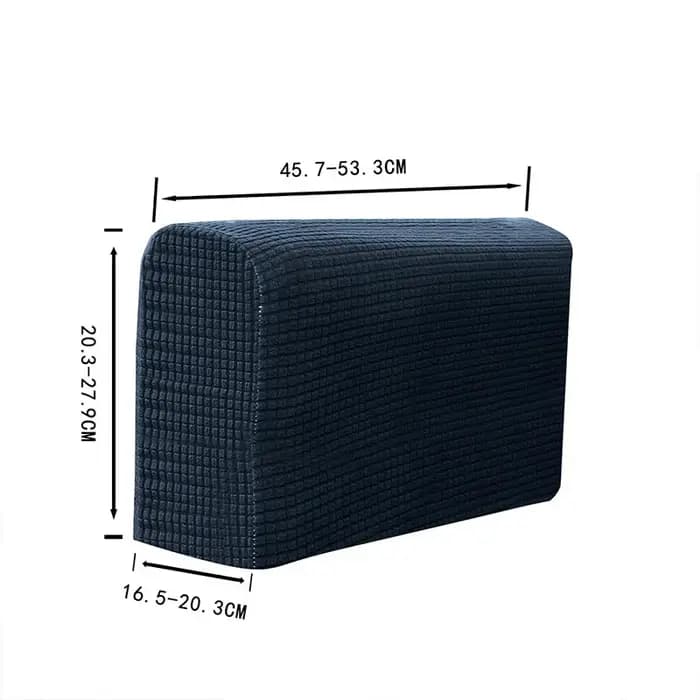 2 pièces/ensemble secouer polaire couleur unie élastique anti-poussière canapé accoudoir gant décoration