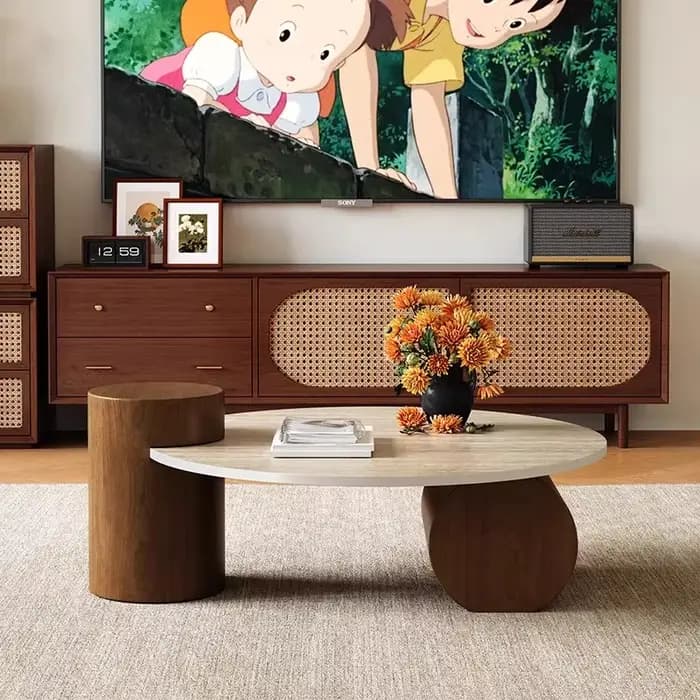 Table basse vintage en bois