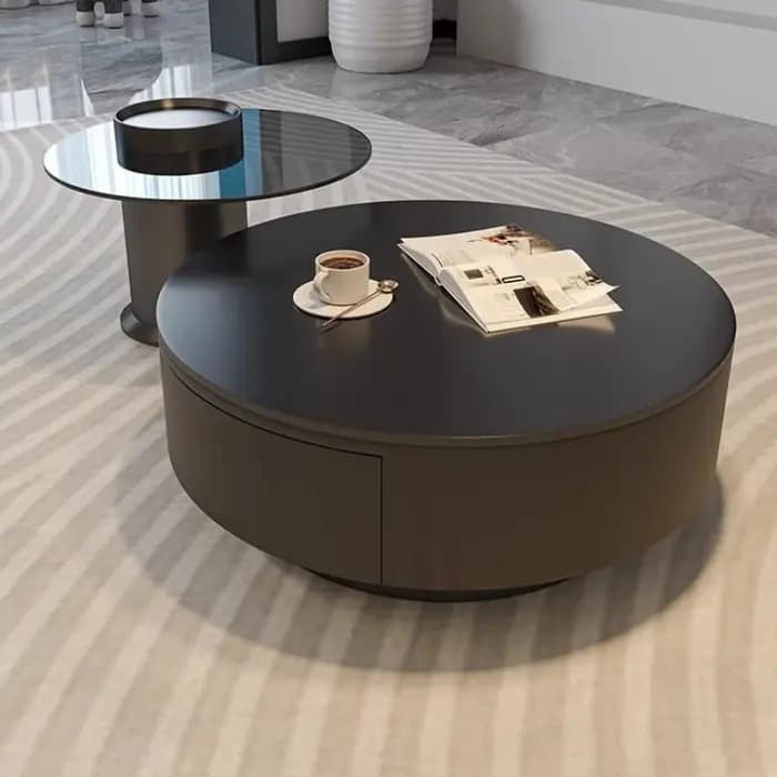 Tables basses ovales design ordinateur portable luxe italien