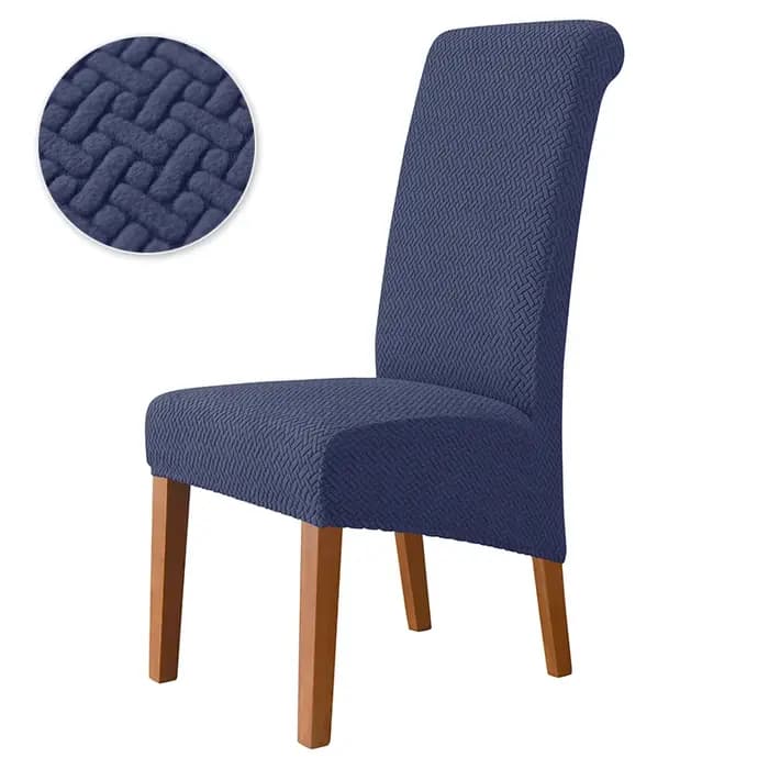 Polar Smile-Juste de chaise à dossier long, housses de siège avec dossier pour chaises de salle à ma