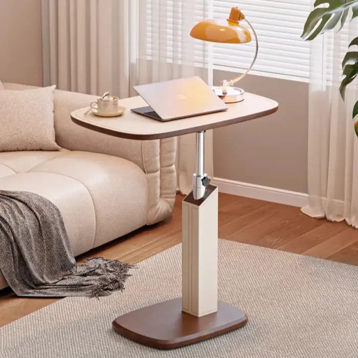Table d'appoint en forme de C pour canapé