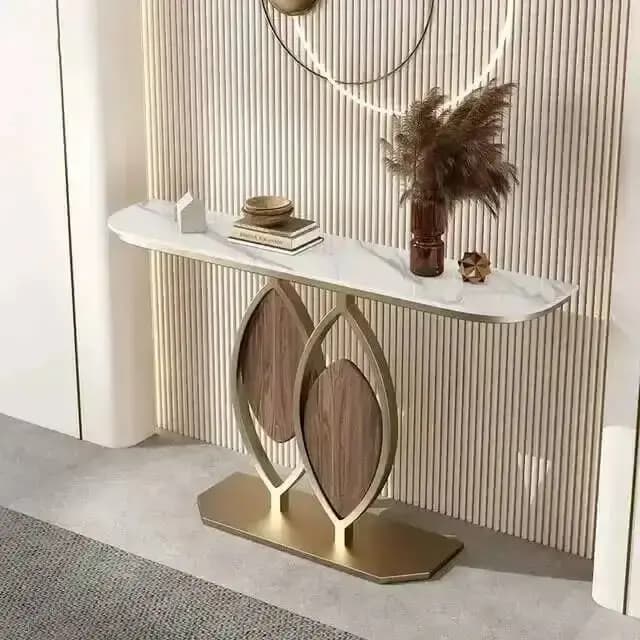 Console de couloir Tables de luxe Table créative d'entrée en ardoise pour meubles de salon italien armoire de porche