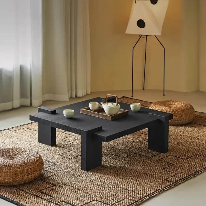 Grande table basse carrée pour salon