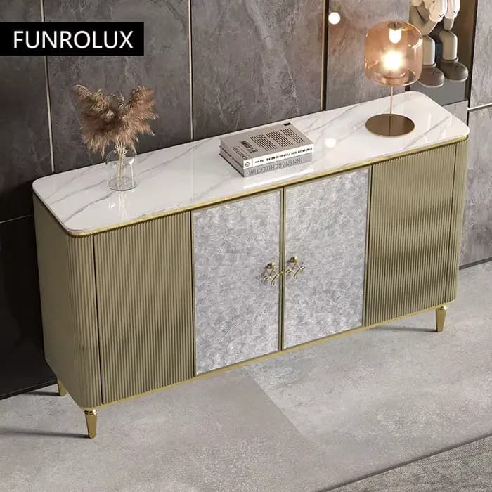 Armoire de Rangement de Luxe en Dalle de Roche Haut de Gamme