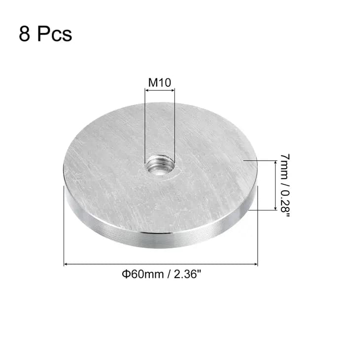 Disque en aluminium de 30/40/50/60mm de diamètre