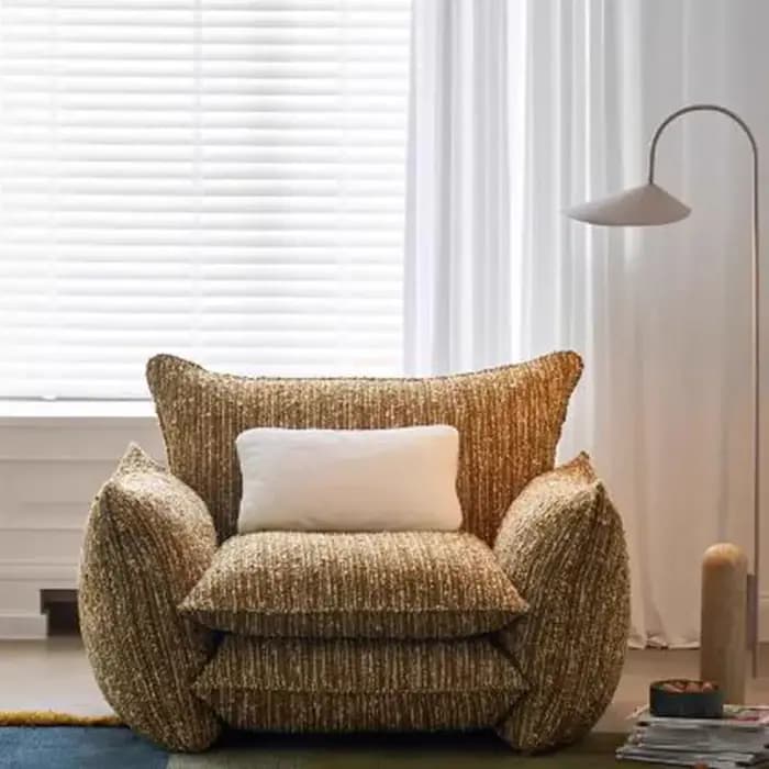 Pouf de salon moderne, canapé de sol individuel pour gaming