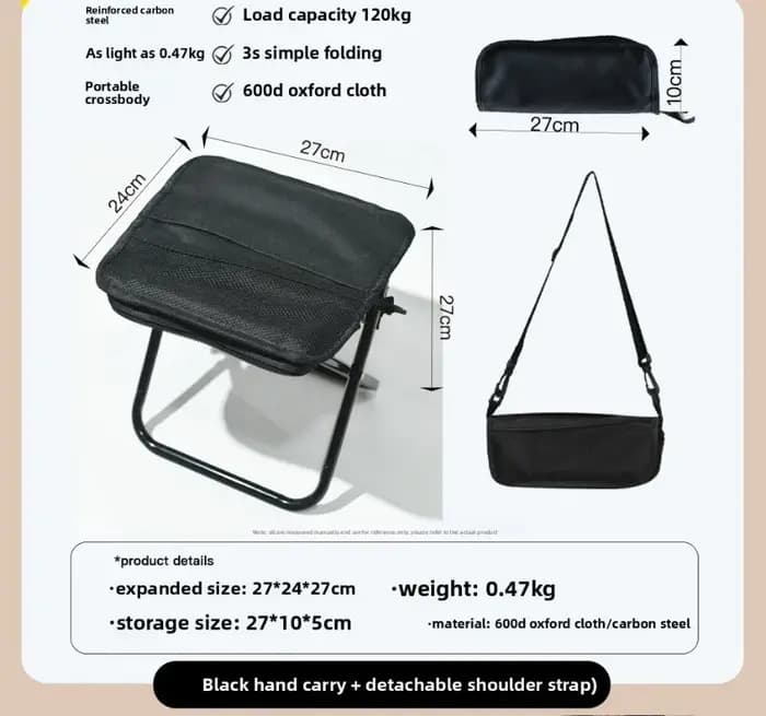 Sac à dos pliant tabouret Portable petit Mazar sacoche stylo sac tabouret extérieur chaise pliante U