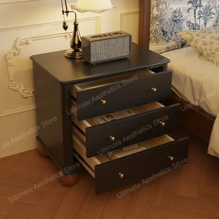Table de chevet de grande capacité, luxe et raffinement, table de nuit pratique et minimaliste, meuble de chambre à coucher moderne et créatif