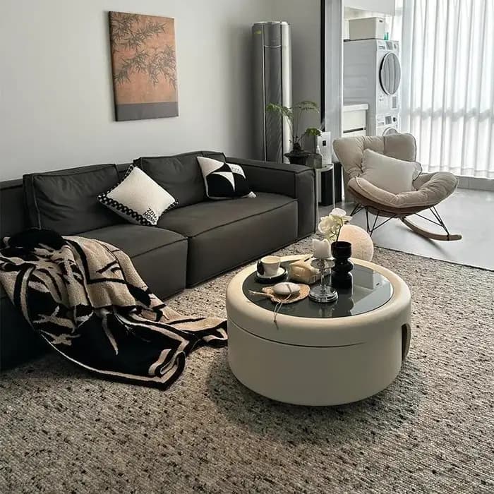 Table basse De luxe nordique avec rangement Design Premium