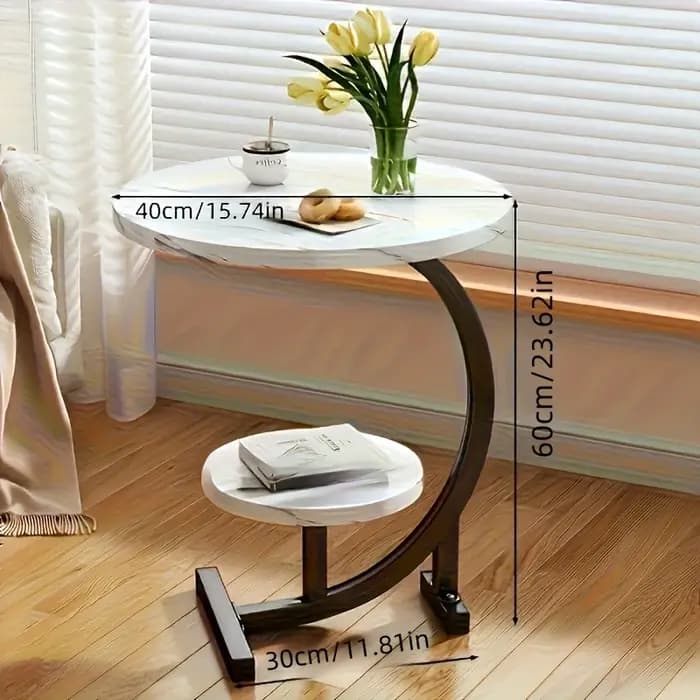 Table d'appoint ronde à plusieurs niveaux moderne