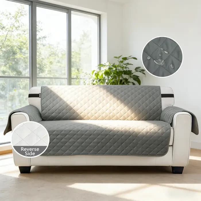 Housse de canapé imperméable matelassée anti-usure pour animaux domestiques, enfants, fauteuil incli