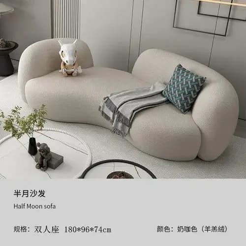 Canapés-lits sectionnels de luxe minimalistes blancs pour adultes