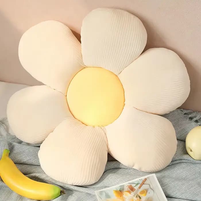 Coussin de siège en peluche à fleurs colorées, 35-40cm, plante de dessin animé douce, marguerite en peluche, coussin de chaise, canapé, cadeau d'anniversaire pour amoureux