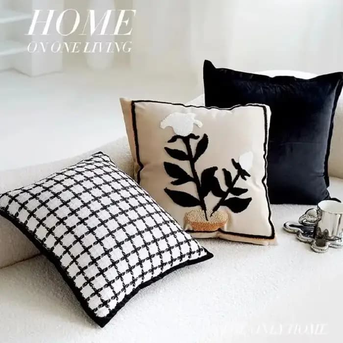 Juste de coussin rétro pour canapé