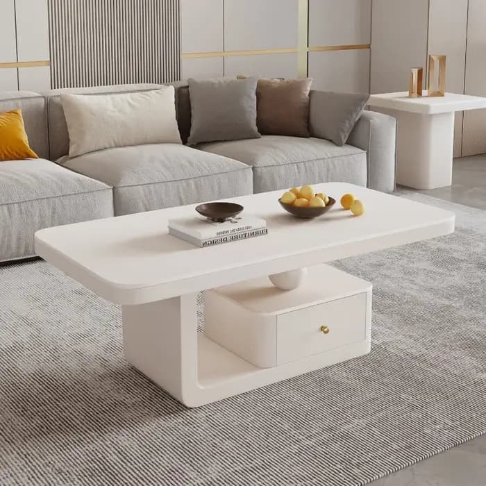 Table basse de luxe moderne affichage rectangulaire