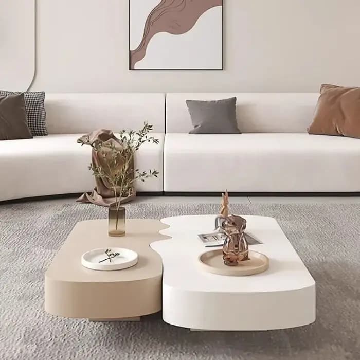 Table basse transparente de luxe