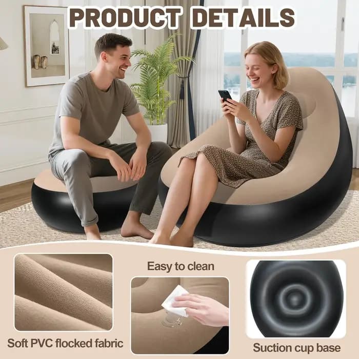 Canapé paresseux chaise gonflable inclinable pliante