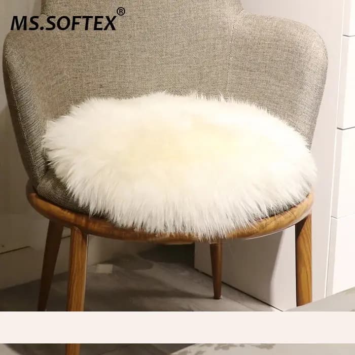 MS.Softex-Coussin de siège en peau de mouton naturelle