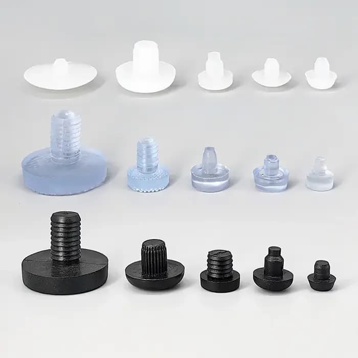 10/20 pièces rond PVC meubles pied clou caoutchouc glisse clou bureau Table chaise jambe sol protect