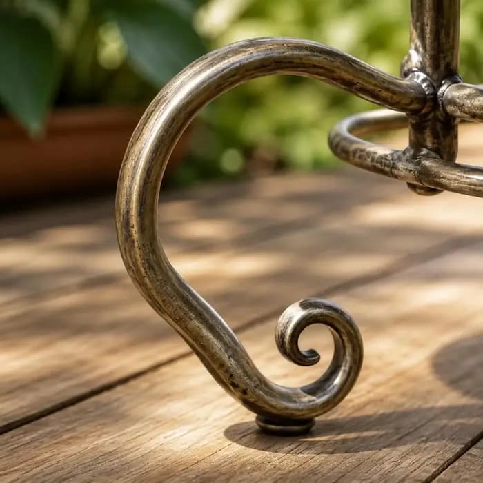 Table d'appoint ronde sculptée, petite table d'appoint ronde pour balcon, gain de place