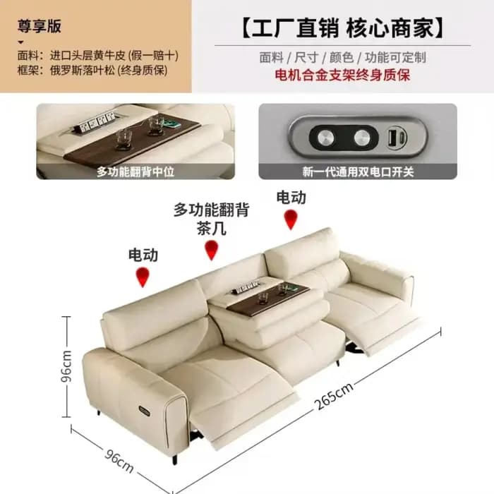 Classique adultes canapé coussin électrique salon moderne
