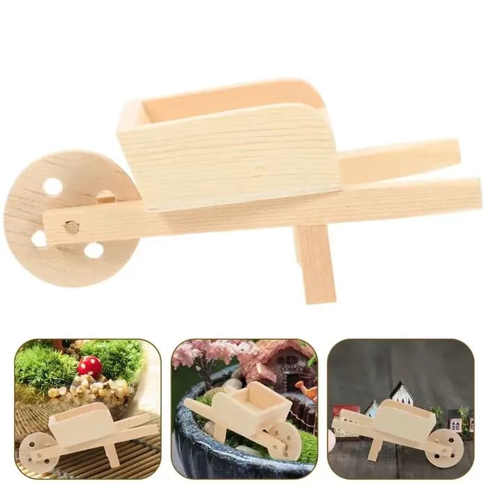 Mini chariot en bois couleur