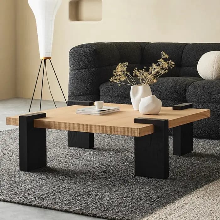 Grande table basse carrée pour salon