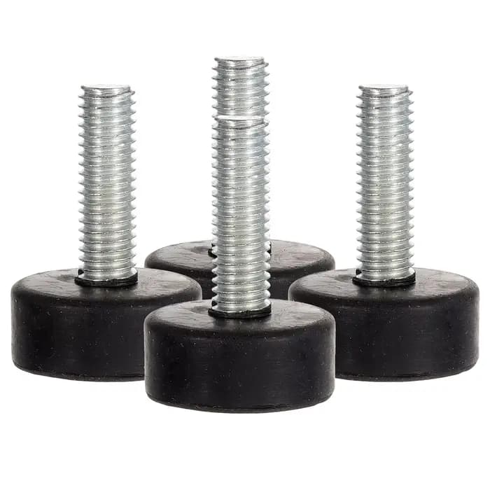 Niveleurs de meubles pieds en caoutchouc réglables, vis M8 de 25mm, robustes, antidérapants, Absorpt